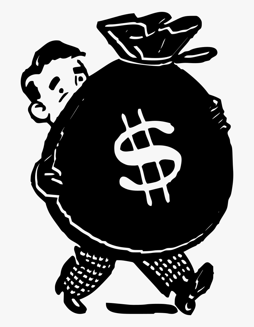 Man Carrying Money Bag, HD Png Download, Free Download