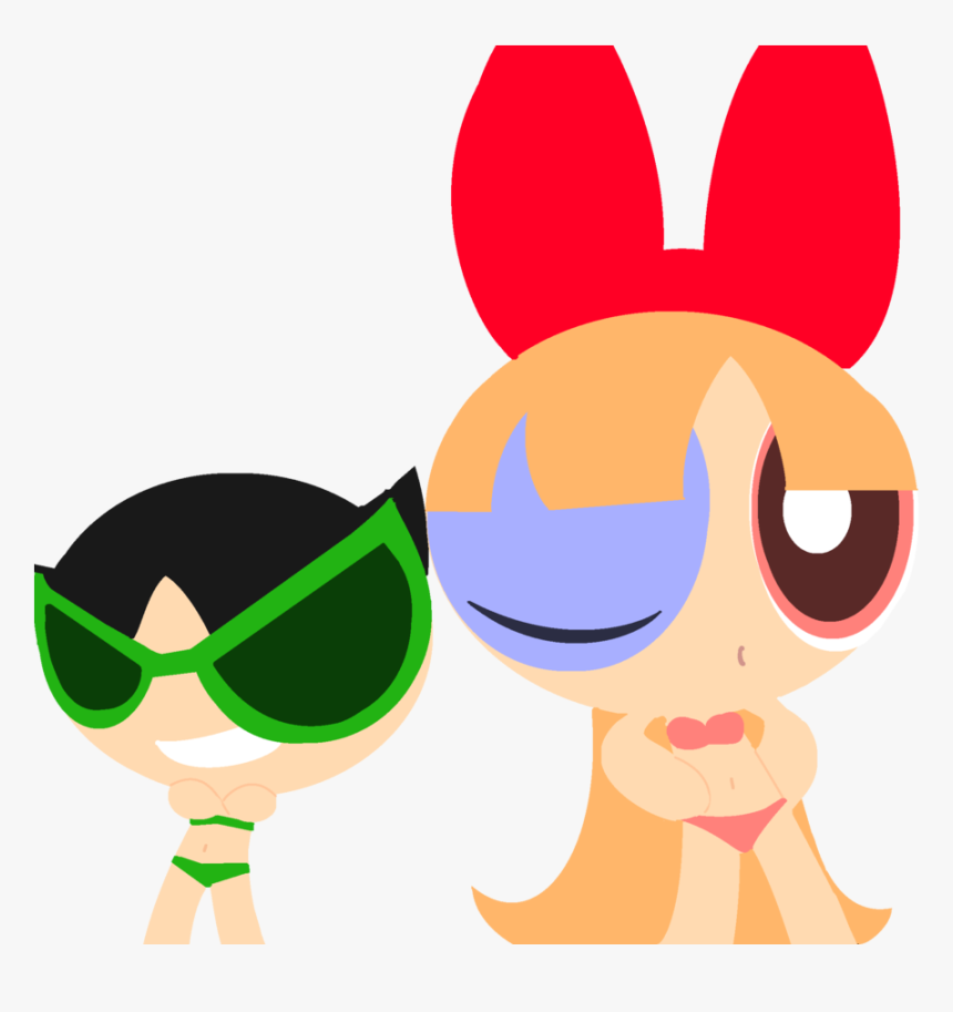 Blossom And Buttercup At The Beach By Xxballisticoxx - Ppg Buttercup And Blossom, HD Png Download, Free Download