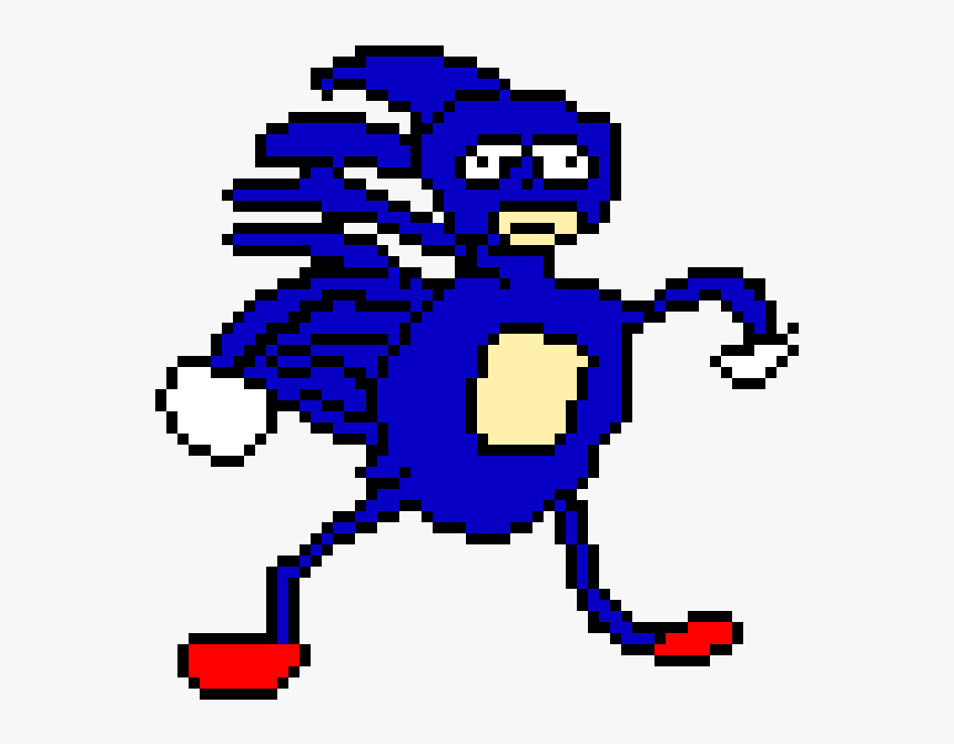 Sanic Pixel Art Minecraft, HD Png Download, Free Download