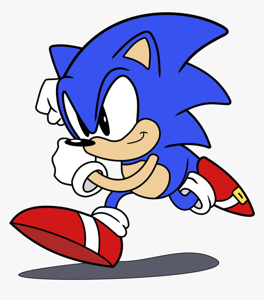 Sanic Drawing Classic - Classic Sonic The Hedgehog Running, HD Png Download, Free Download