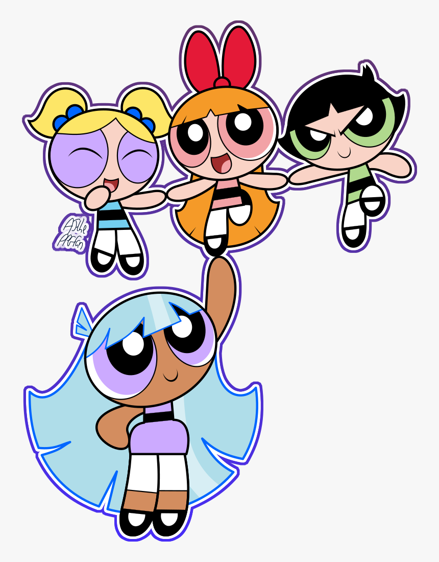 Girls Transparent Cartoon - Powerpuff Girls And Bliss, HD Png Download, Free Download