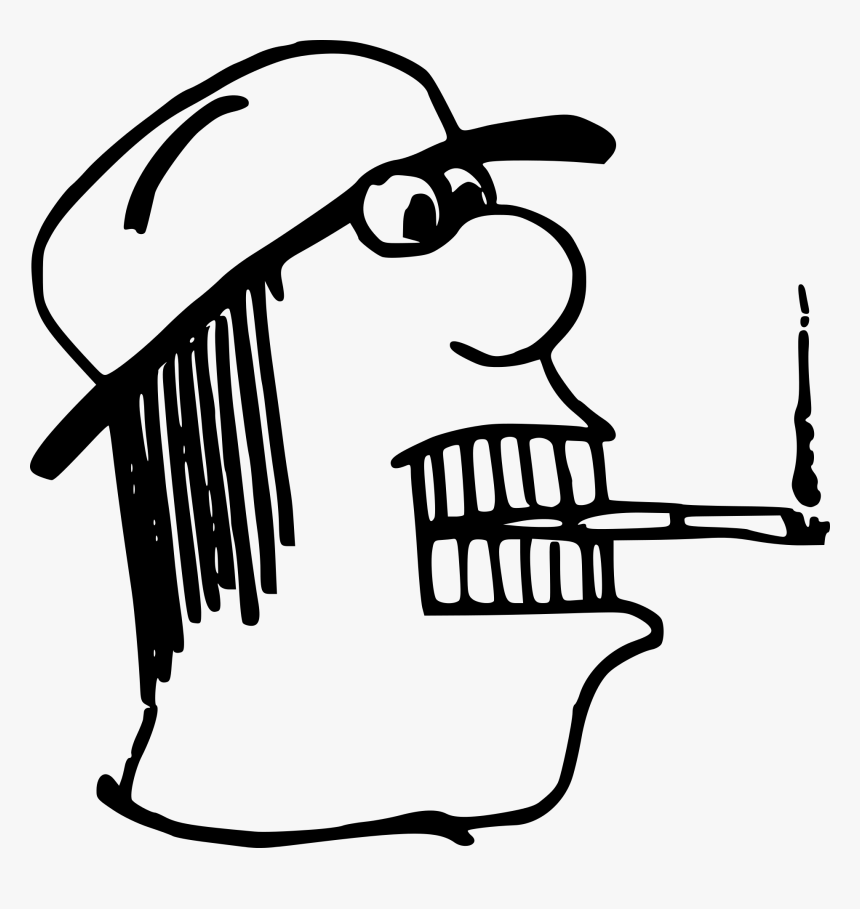 Line Art,monochrome Photography,black - White Cartoon Gangster, HD Png Download, Free Download
