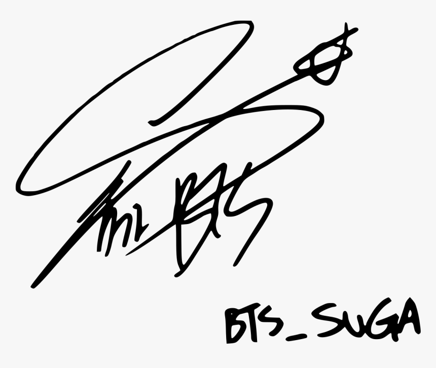 File - Suga"s Signature - Svg - Bts Suga Signature, HD Png Download, Free Download