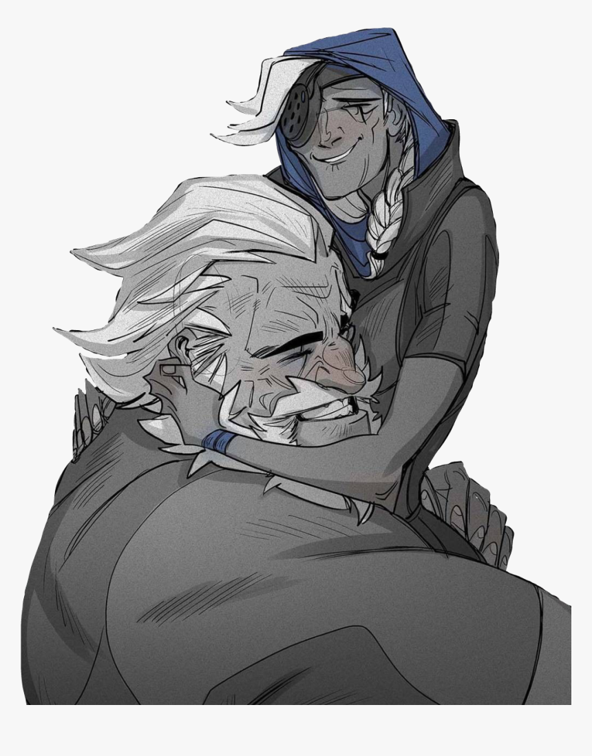 #overwatch #reinhardt #ana #couple - Reinhardt Overwatch And Ana, HD Png Download, Free Download