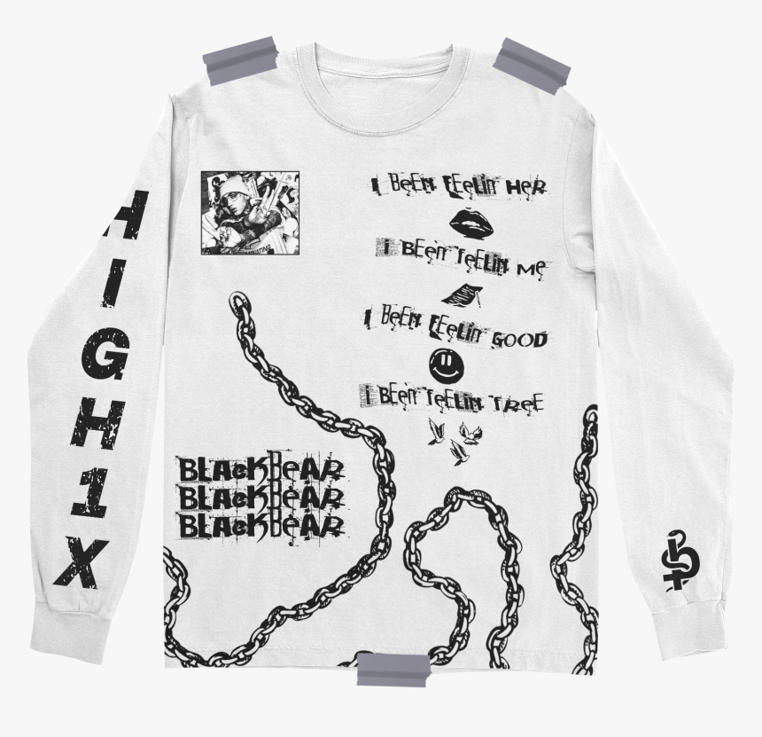 High 1x White Longsleeve"
 Class="lazyload Lazyload - Blackbear Anonymous Merch, HD Png Download, Free Download