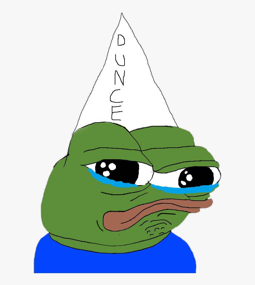 #pepe #meme #rarepepe #sad #dunce #studip - Sad Pepe Party Hat, HD Png Download, Free Download