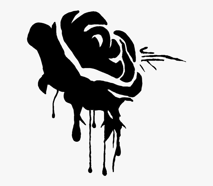Black Rose Clip Art Portable Network Graphics Drawing - Black Rose Art Png, Transparent Png, Free Download