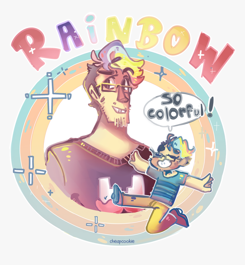 Rainbow Markiplier By Cheapcookie-d9y5etw - Cartoon, HD Png Download, Free Download