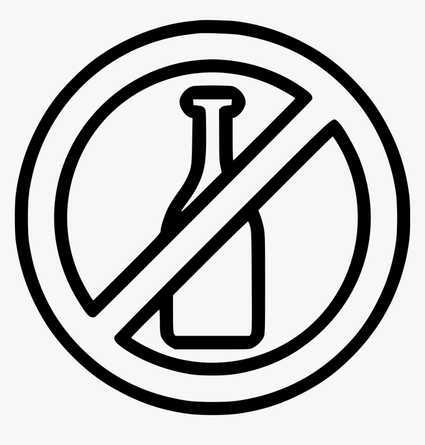 No Alcohol Prohibit Not Allow - Icon No Alcohol White, HD Png Download, Free Download