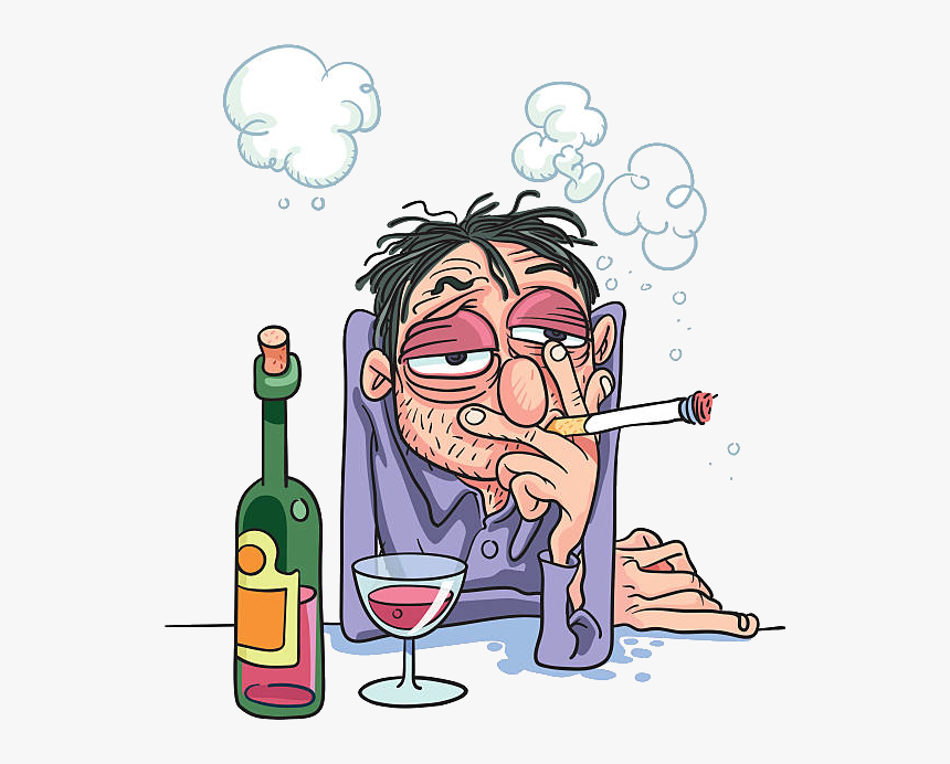Alcohol Drinking Clipart Transparent Png - Smoking And Drinking Clipart, Png Download, Free Download