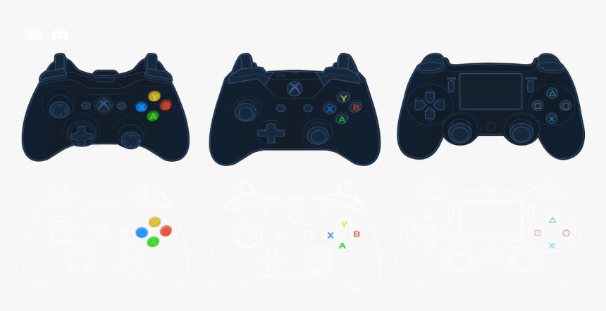 Playstation Controller Vector - Game Controller, HD Png Download, Free Download