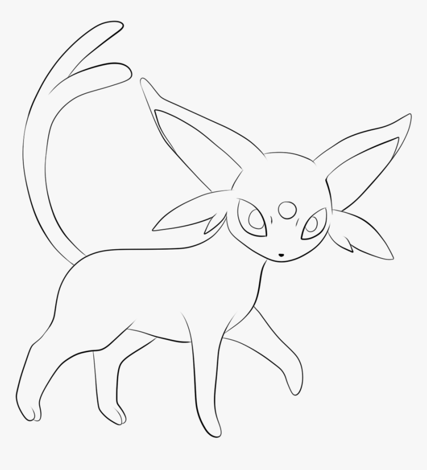 Umbreon Drawing At Getdrawings - Pokemon Coloring Pages Eevee Evolutions Espeon, HD Png Download, Free Download