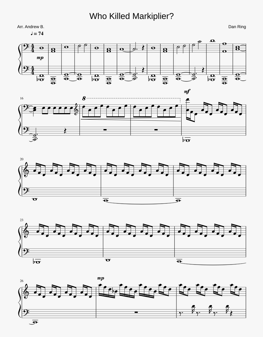 Ending Scene Sheet Music, HD Png Download, Free Download