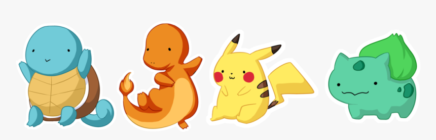 Transparent D First Gen - Pikachu Bulbasaur Squirtle Charmander Png, Png Download, Free Download