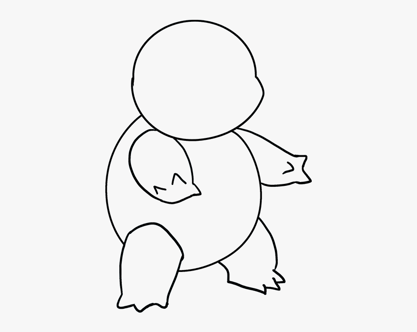 How To Draw Squirtle - Line Art, HD Png Download, Free Download