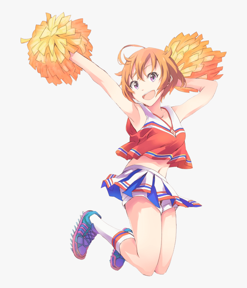 Anime Cheerleader Jumping - Cheerleader Anime Png, Transparent Png, Free Download
