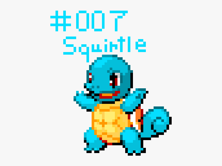 Pokemon Squirtle Pixel Art, HD Png Download, Free Download