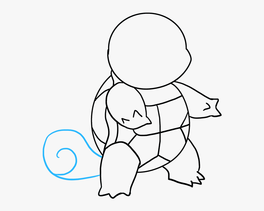 How To Draw Squirtle - Squirtle Easy To Draw, HD Png Download, Free Download