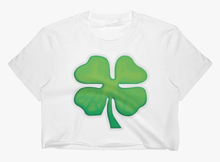 Emoji Crop Top T-shirt - Shamrock, HD Png Download, Free Download