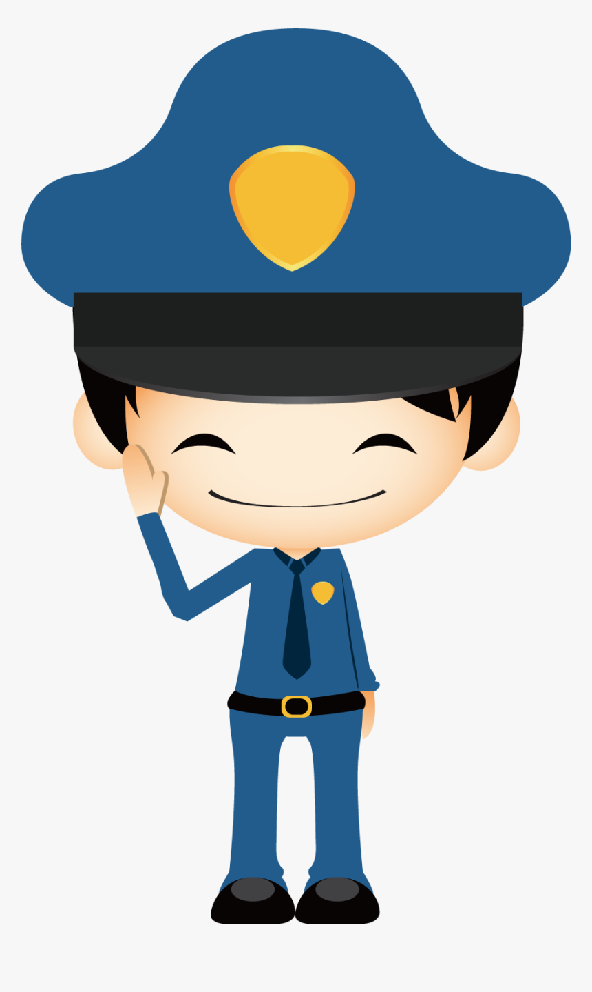 Cartoon Cute Police Transprent Png Free Download Ⓒ - Cute Police Clipart Png, Transparent Png, Free Download