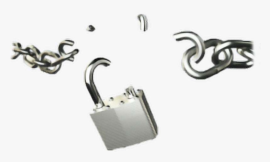 #unlock #tumblr #broken #lock - Chain With Lock Unlocked, HD Png Download, Free Download