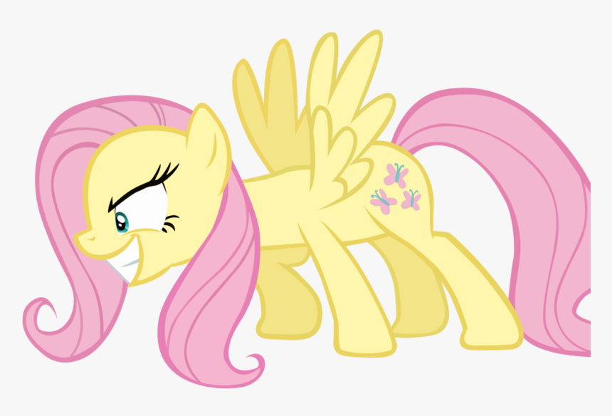 Evil Transparent Cartoon Mouth - Poor Fluttershy, HD Png Download, Free Download