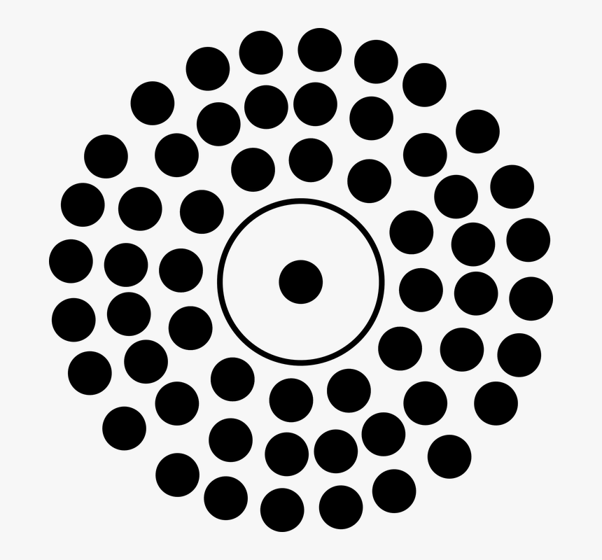Dots, Circles, Circular, Shaped, Shapes - Circle With Dots Inside, HD Png Download, Free Download