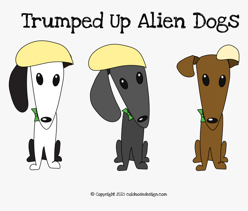 Alien Dogs With Donald Trump Hair - Cartoon, HD Png Download, Free Download