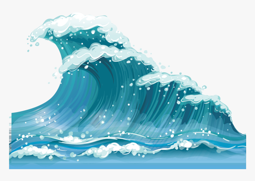 Wave Clipart Wind Wave - Ocean Waves Clipart, HD Png Download, Free Download