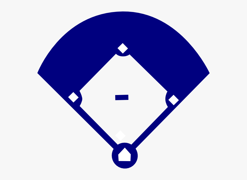 Baseball Field Blue Svg Clip Arts - Black And White Baseball Diamond Clipart, HD Png Download, Free Download