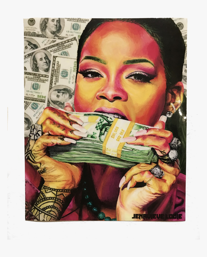 Image Of Rihanna Sticker - Rihanna With Money Transparent, HD Png Download, Free Download