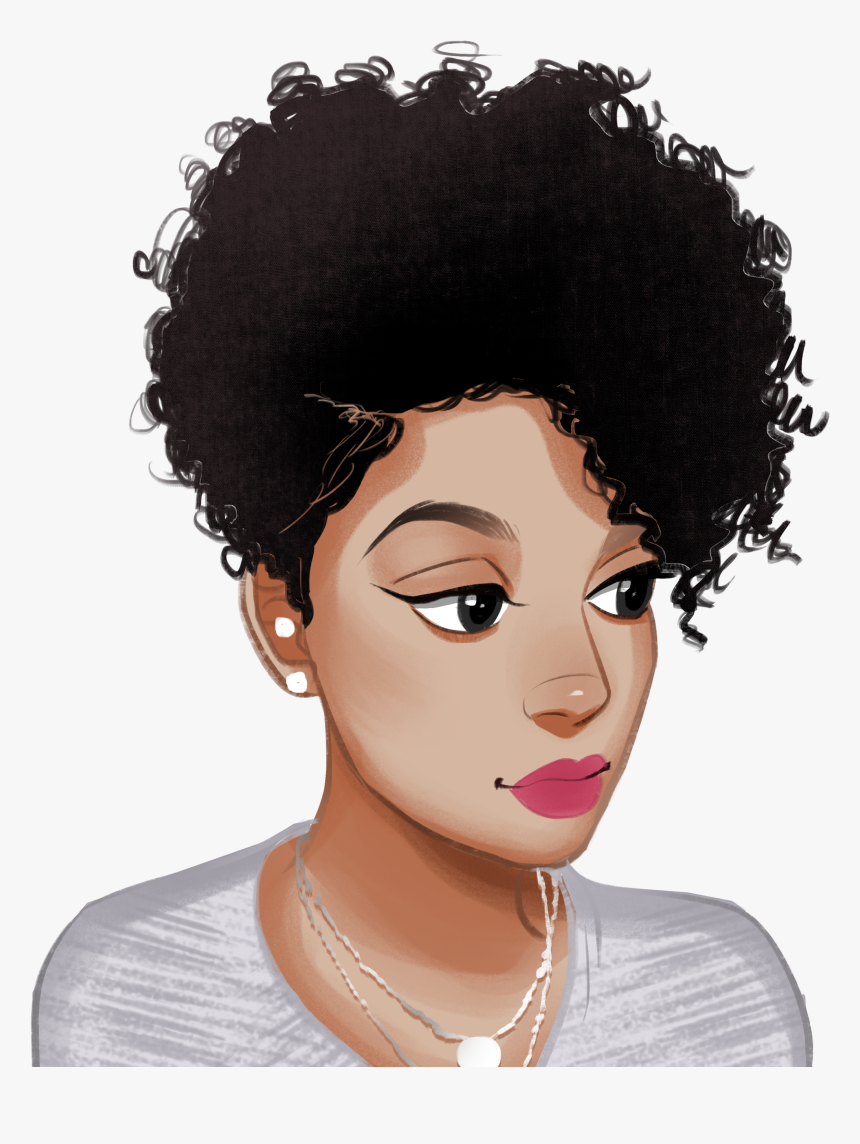 Drawing Black Women Afro, HD Png Download, Free Download