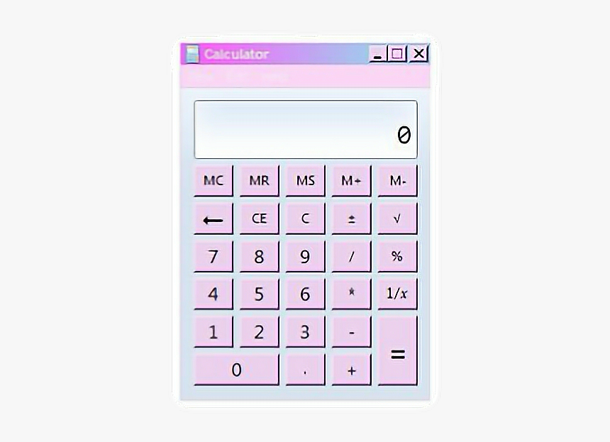 Window Pc Computer Cyber Aesthetic Calculator Png Transparent Png Kindpng
