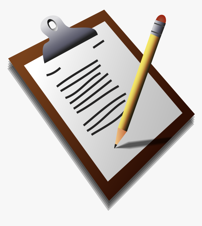 Clipboard And Pencil Png, Transparent Png, Free Download