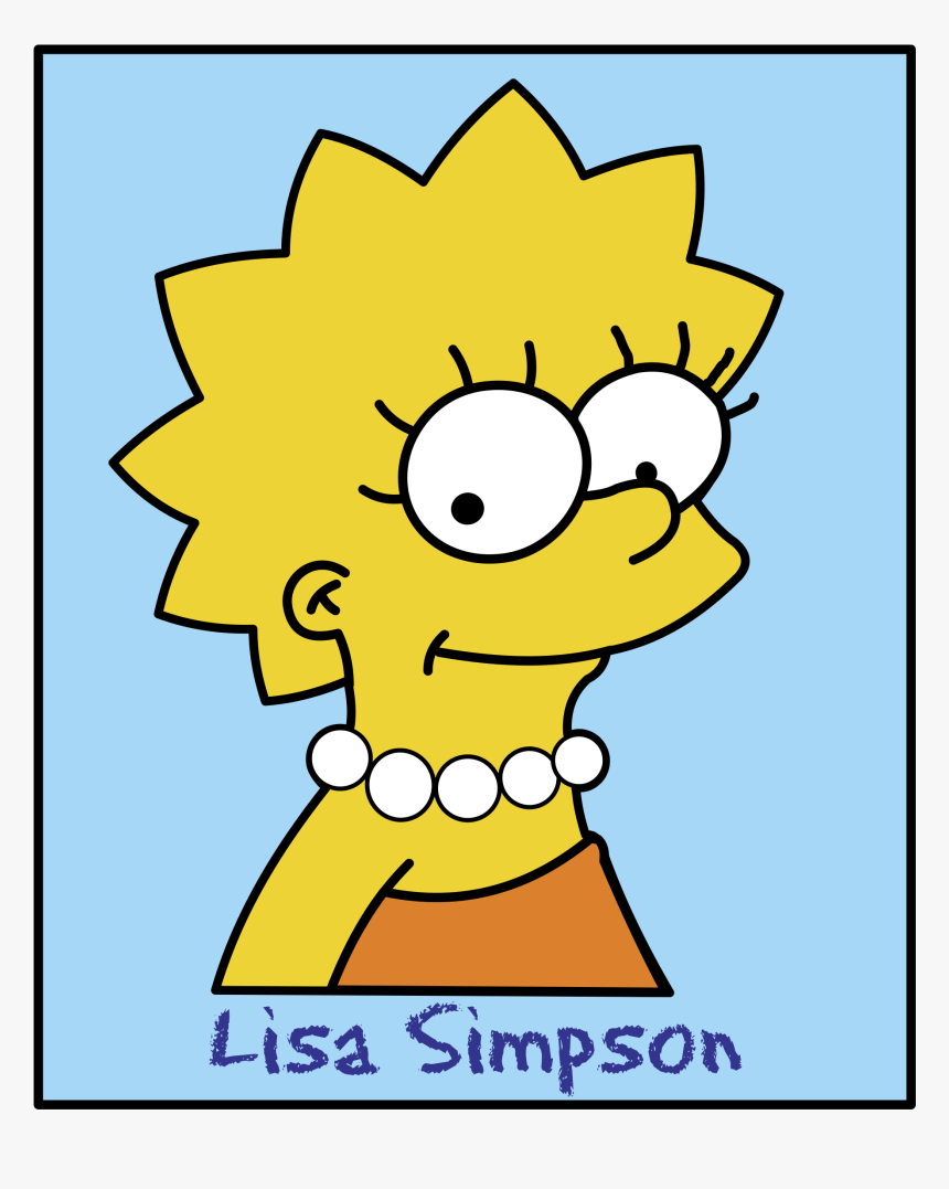 Simpsons Lisa Logo Png Transparent - Simpsons Black And White, Png Download, Free Download