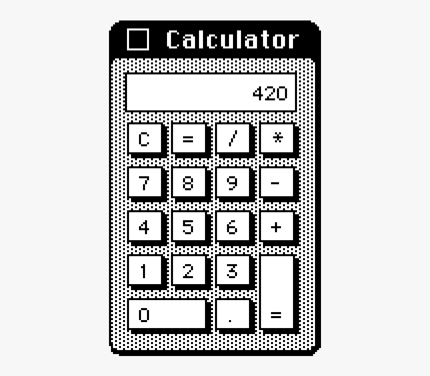 420 Apple Mac Calculator Transparent - Macintosh Calculator, HD Png Download, Free Download