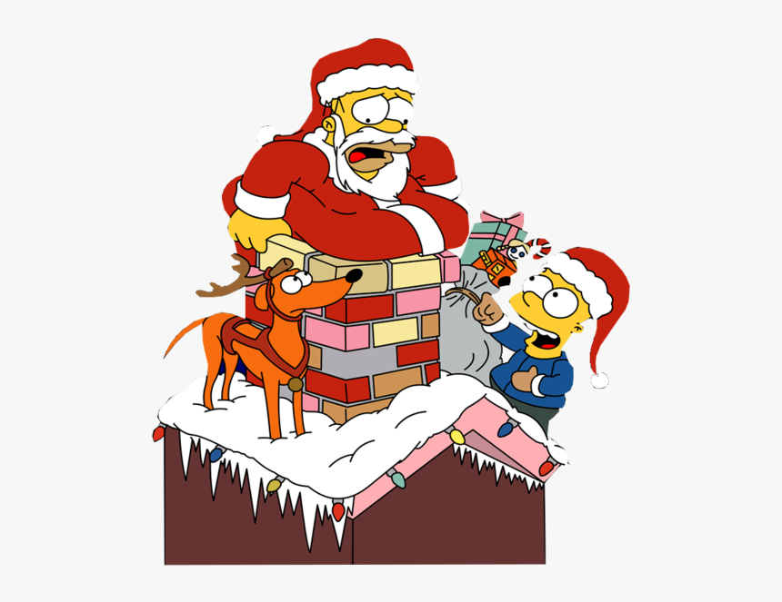 Santas Little Helper Simpsons Christmas, HD Png Download, Free Download