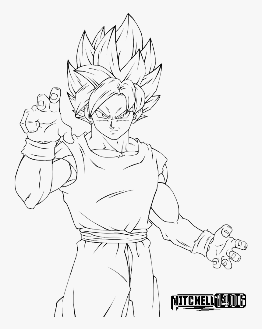 Perfected Super Saiyan Line - Goku Ultra Instinct Drawing, HD Png Download, Free Download