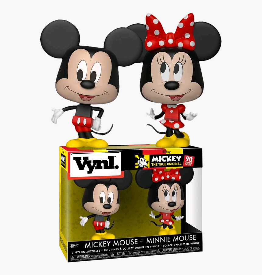 Disney Mickey Mouse & Minnie Mouse Vynl Figure 2-pack - Funko Vinyl Mickey And Minnie, HD Png Download, Free Download