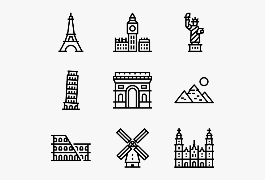Landmarks - Paris Icon Png, Transparent Png, Free Download