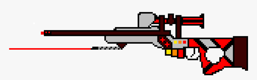 Pixel Art Sniper Rifle, HD Png Download, Free Download