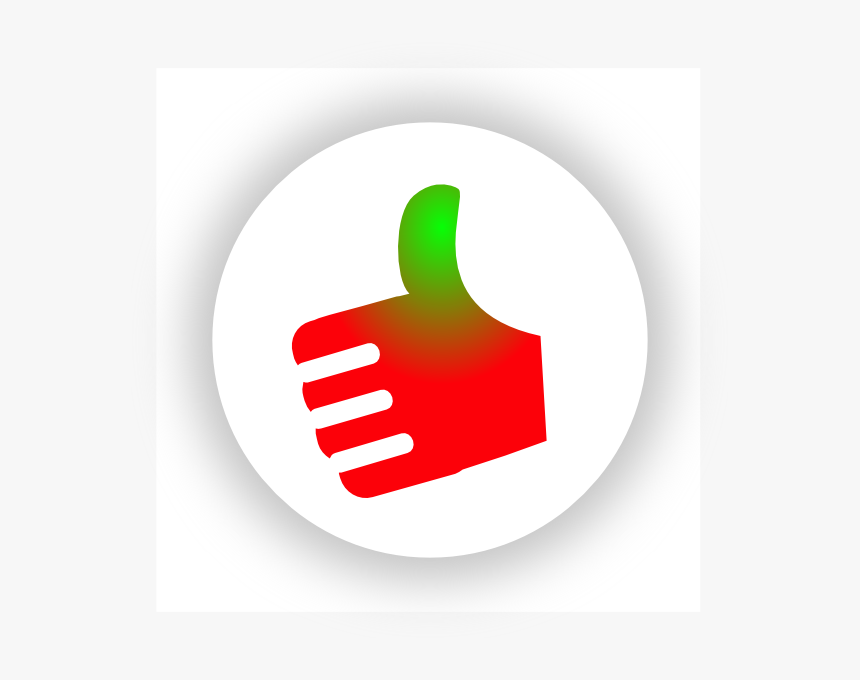 Thumb Up Red-green Clipart - Graphic Design, HD Png Download, Free Download