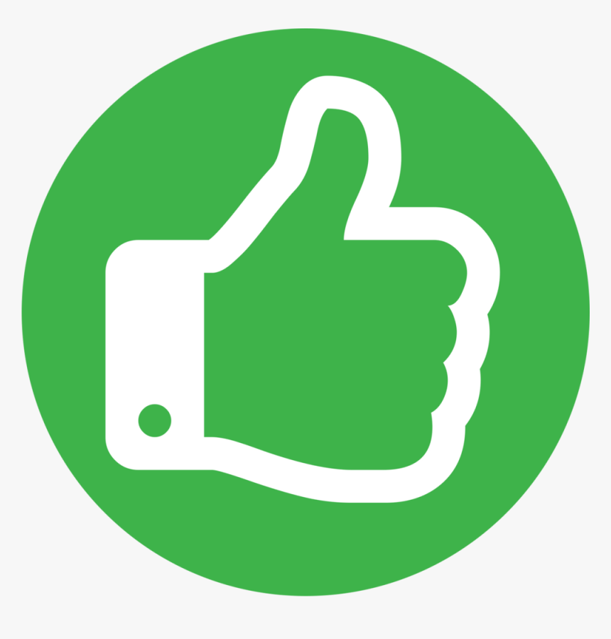 Green Thumbs Up Png Black And White Stock - Thumbs Up Icon Circle, Transparent Png, Free Download