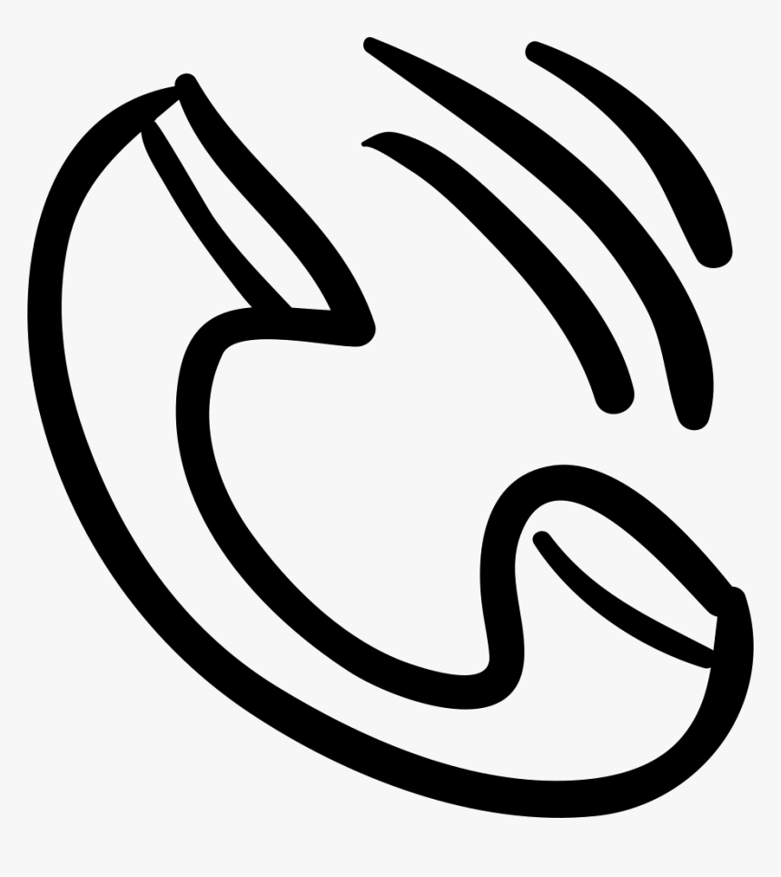 Drawn Phone Phone Icon - Hand Drawn Phone Icon, HD Png Download, Free Download