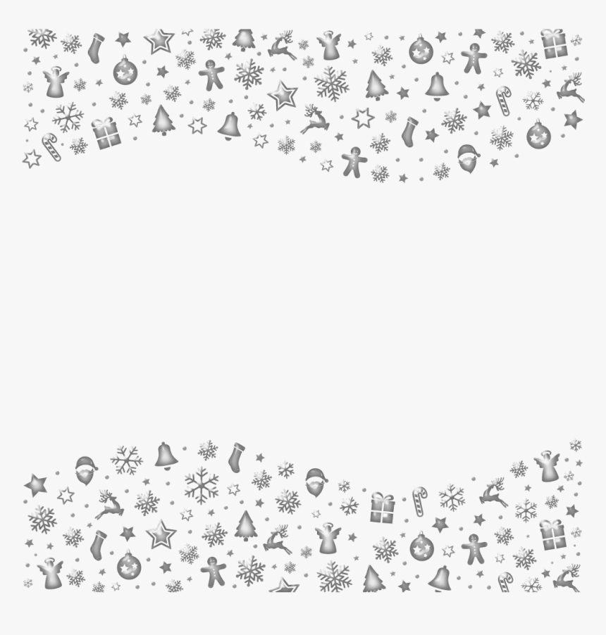 #border #frame #christmas #presents #tree #snow #holiday - Line Art, HD Png Download, Free Download