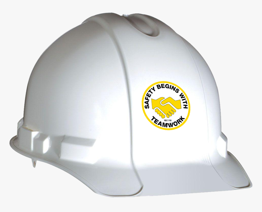 Safety Begins With Teamwork Hard Hat Emblem - Forklift Hard Hat, HD Png Download, Free Download