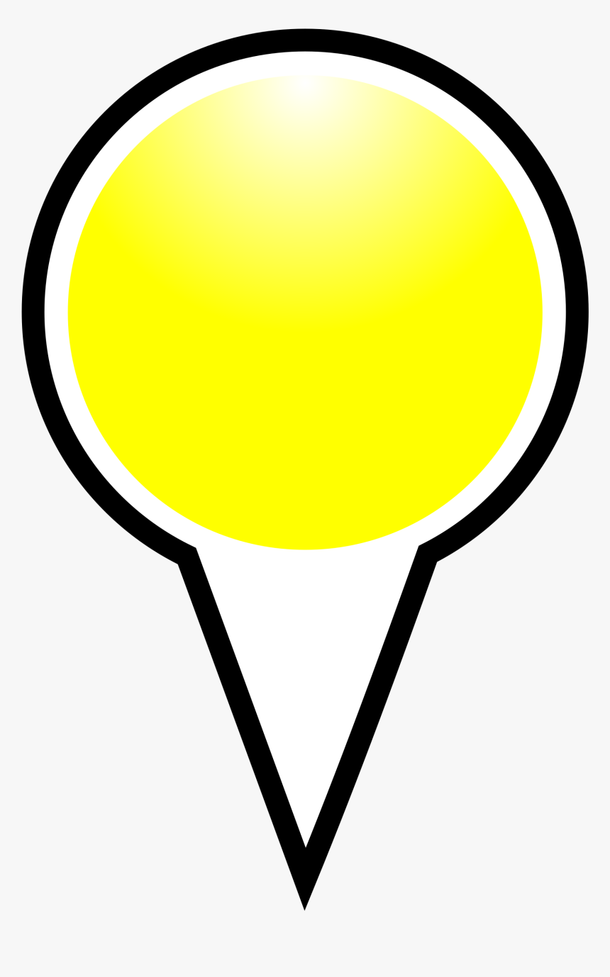 Squat Marker Yellow Clip Arts - Place Marker Pointer Png, Transparent Png, Free Download