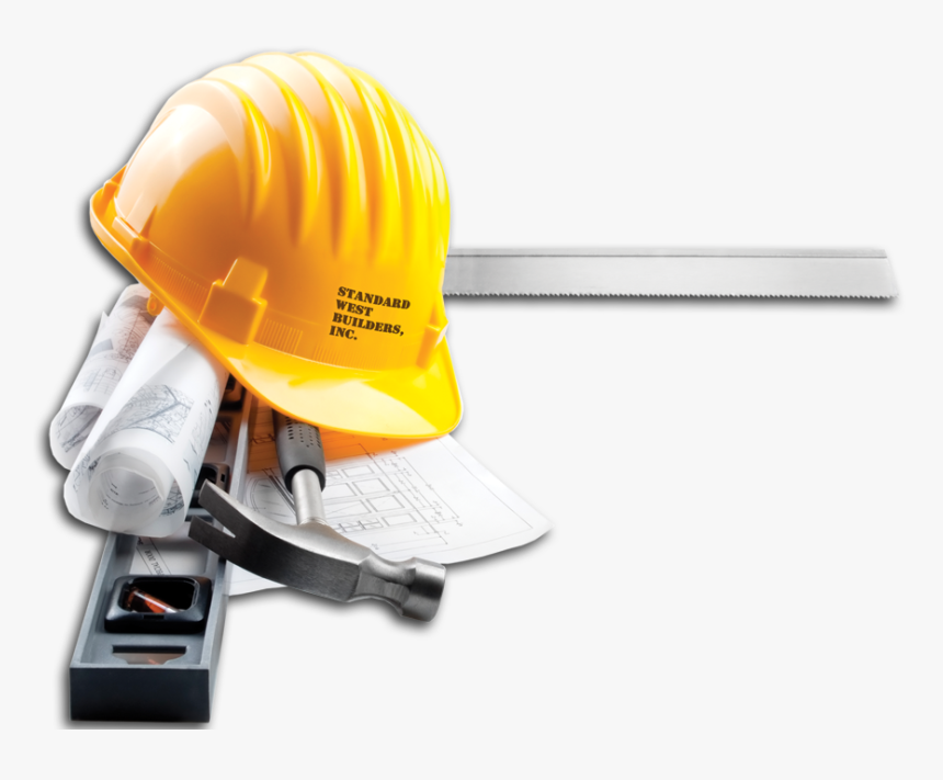 Construction Tools Png The Best Of Tool - Hard Hat With Blueprint, Transparent Png, Free Download