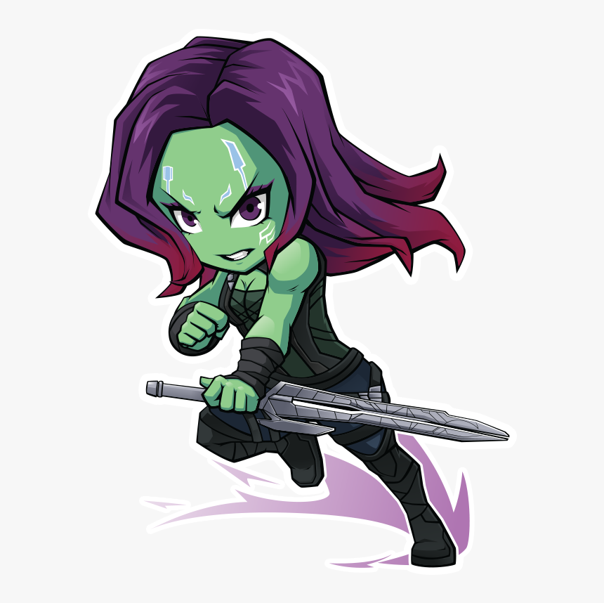 Fa Gog Gamora By Https - Chibi Guardians Of The Galaxy, HD Png Download, Free Download