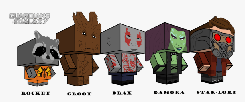 Guardians Of The Galaxy Papercraft, HD Png Download, Free Download